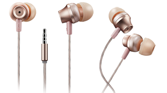 CANYON CNS-CEP3RO Stereo earphones with microphone, metallic shell, 1.2M, rose